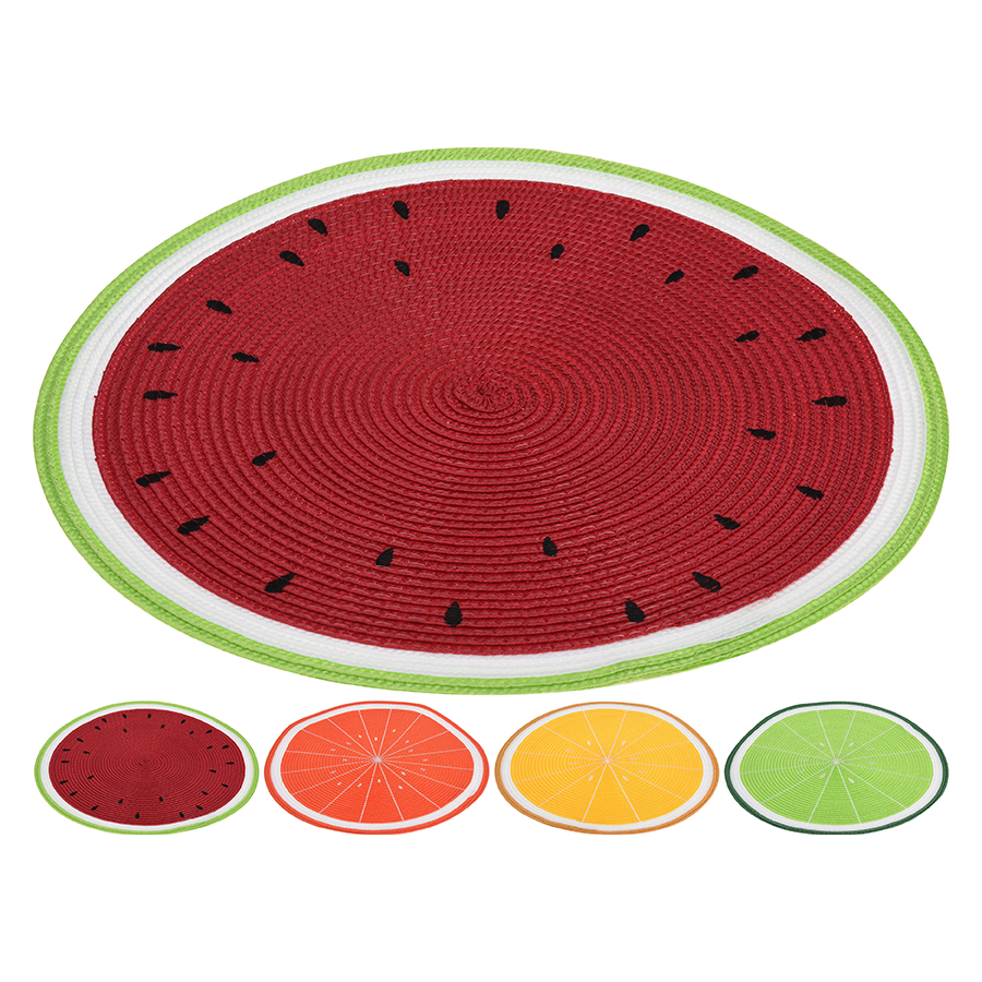 Individual de Mesa 38 cm com Desenho de Fruta