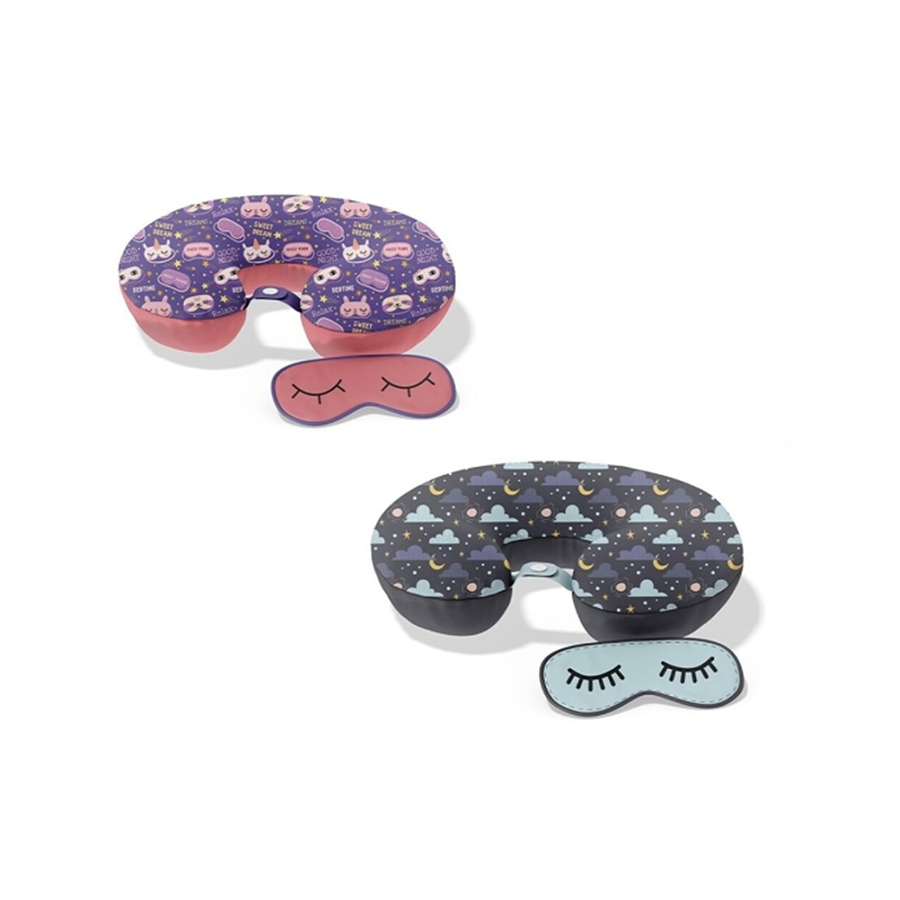 Conjunto de Almofada Cervical de Viagem + Venda