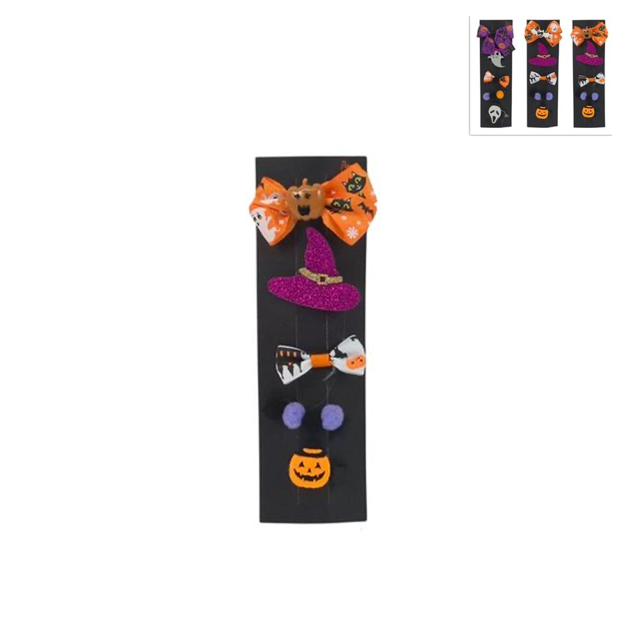 Conjunto de 5 Molas de Cabelo Halloween