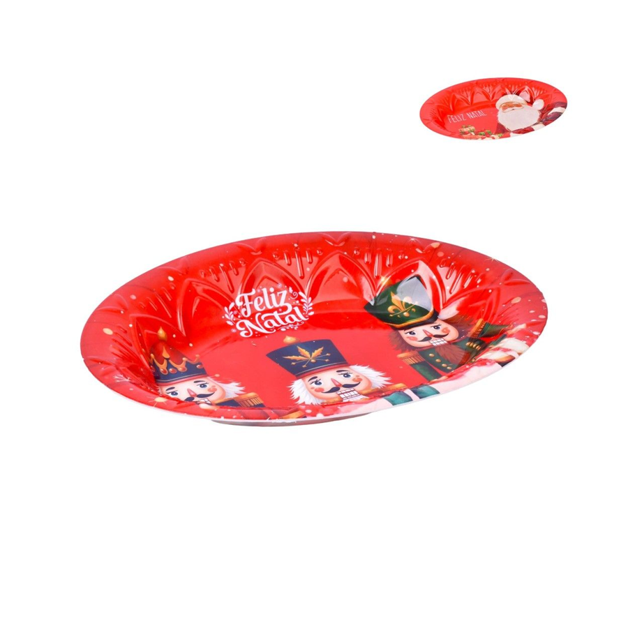 Prato Decorativo de Natal em Plástico