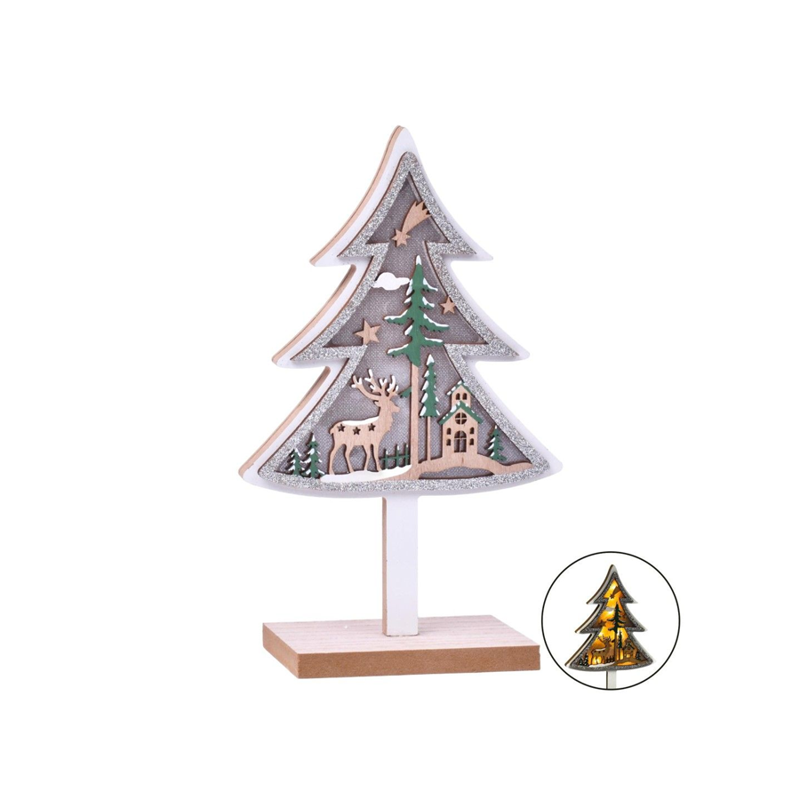 Árvore de Natal MDF com Luz 26 cm