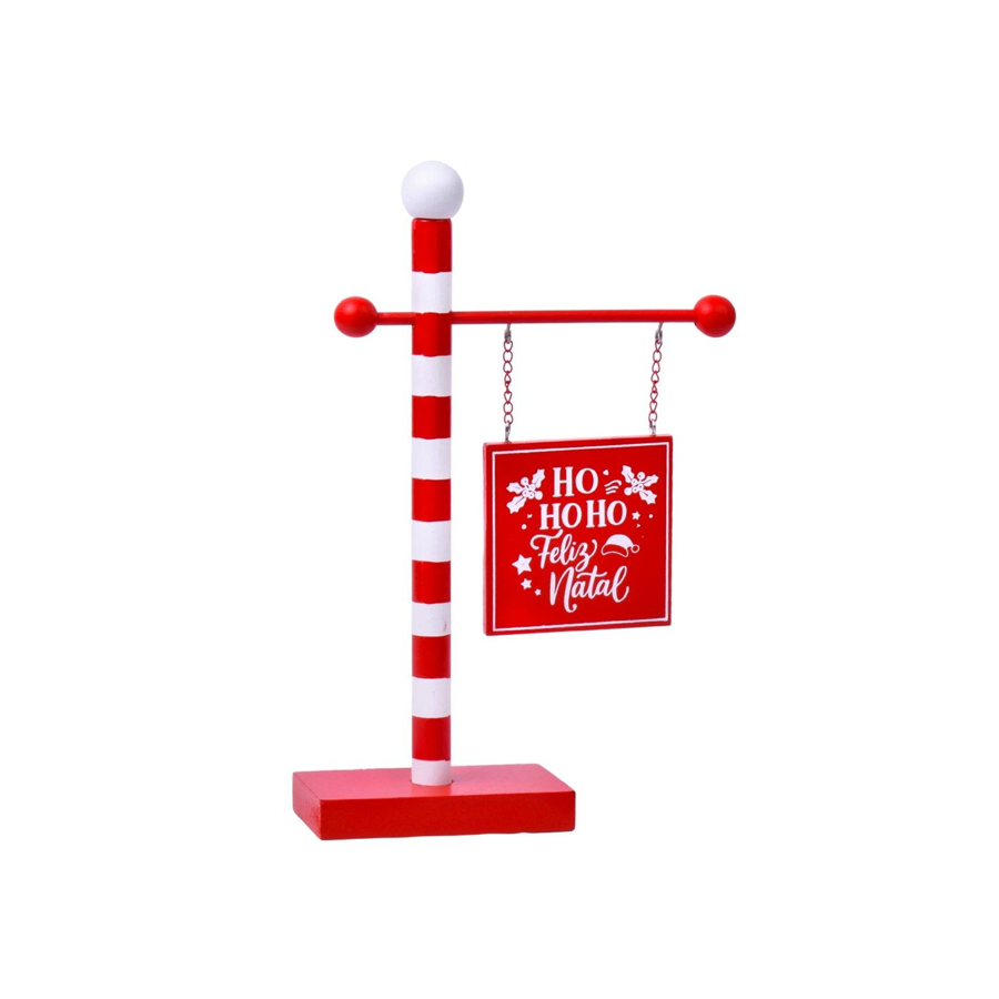 Poste Decorativo de Natal 18 x 5 x 25 cm