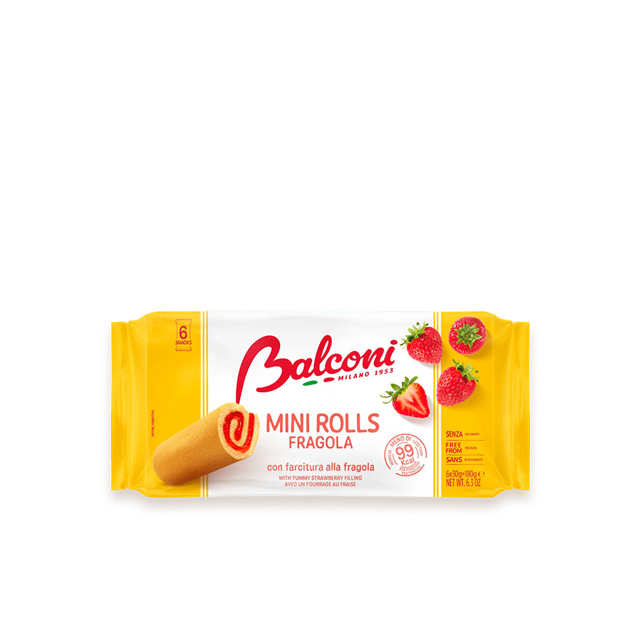 Balconi Mini Rolls Morango 6 x 30 gr
