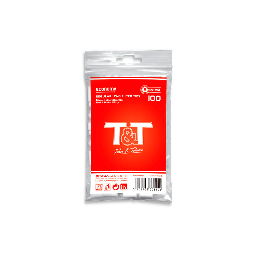 T&T Filtros Tabaco Longos 8 mm 100 un