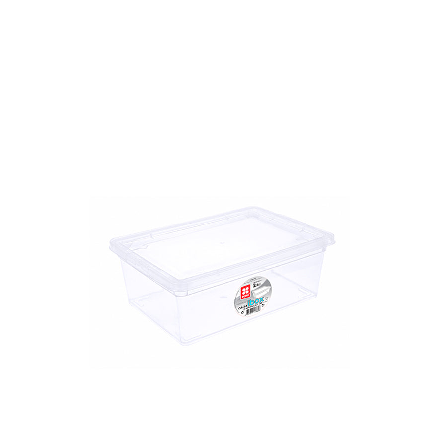Caixa de Arrumação Transparente 2,5 L 25 x 18 cm