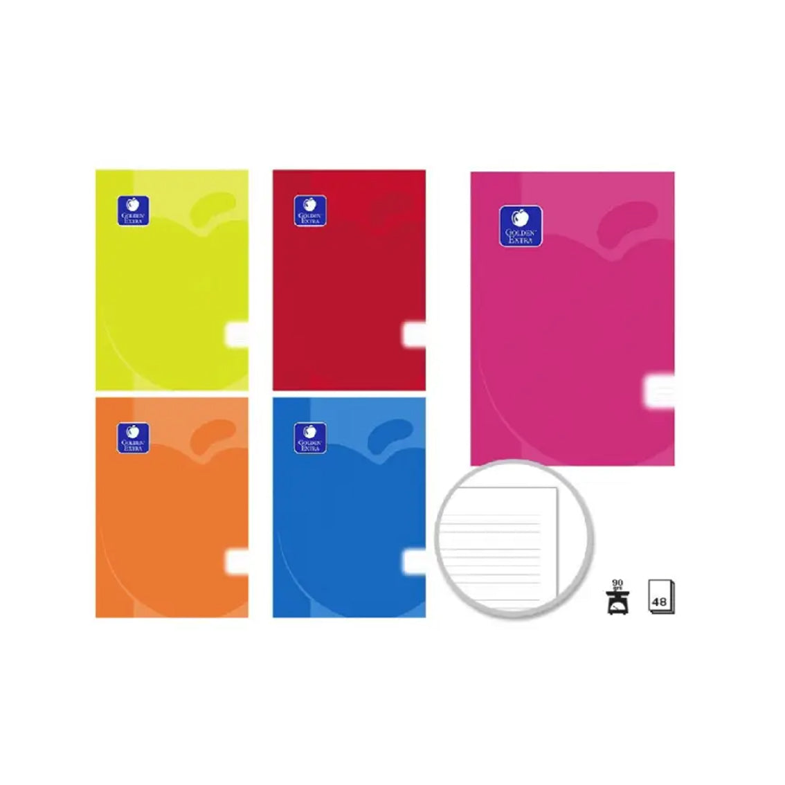Caderno Golden PP Flex A5 48 Folhas Linhas