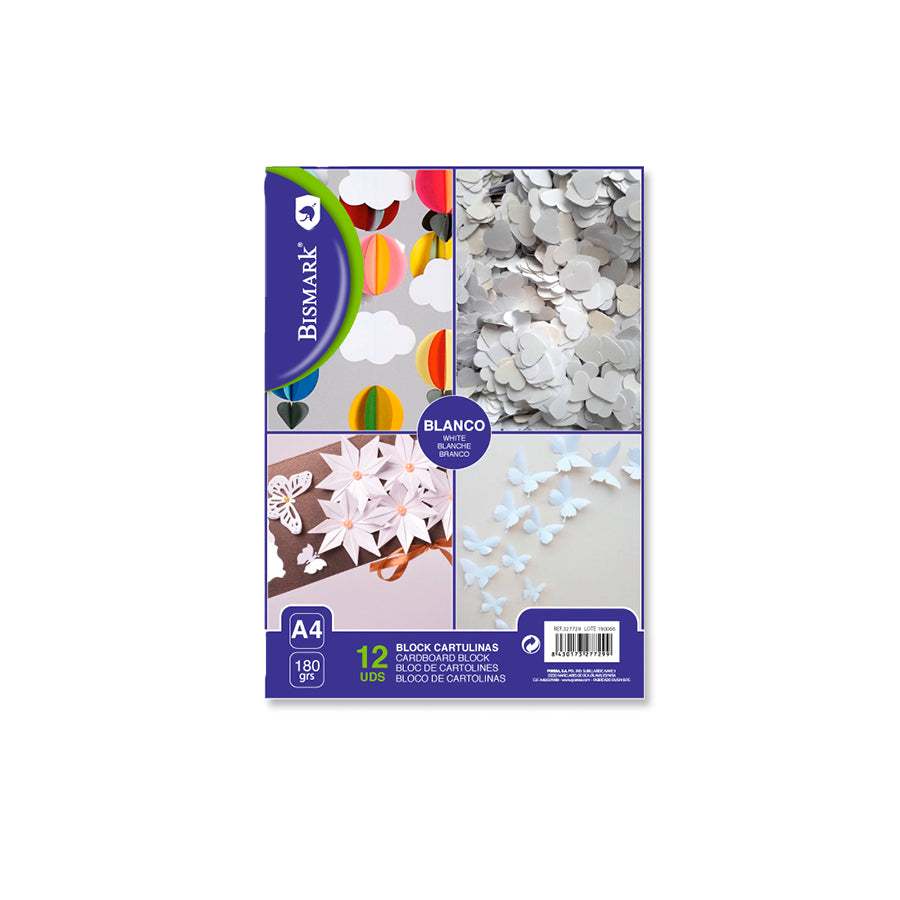 Bismark Pack 12 Cartolinas A4 Brancas