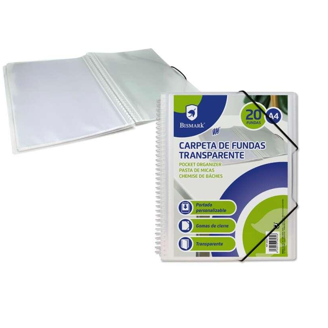 Pasta A4 com 20 Micas Transparentes
