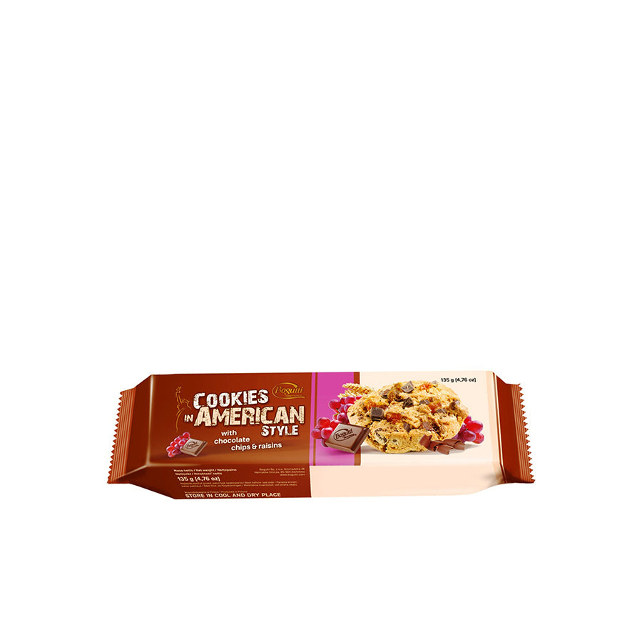 Bogutti Cookies American Chocolate e Passas 135 gr