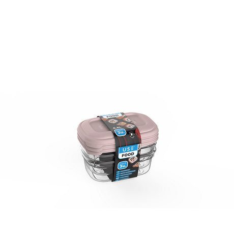 Pack 3 Caixas Herméticas Retangulares 200 ml