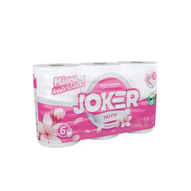 Joker Papel Higíenico 6 Rolos Talco 3 Folhas