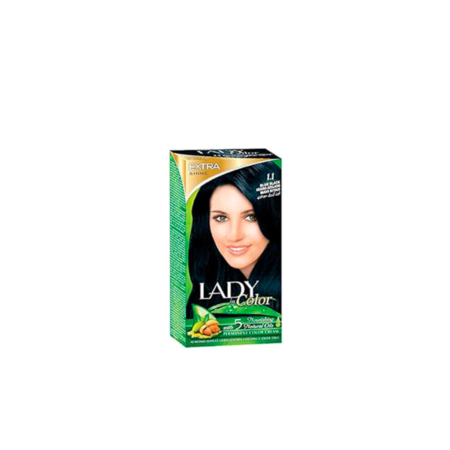 Lady Color Tinta de Cabelo 1/1 Preto azulado