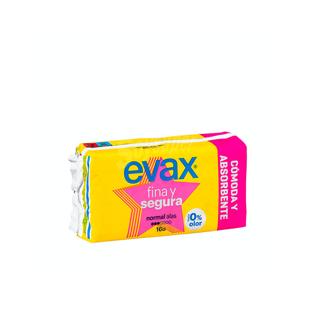 Evax Fina e Segura Pensos Normal com Abas 16 un
