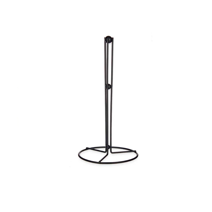 Porta Rolo Cozinha em Metal Preto