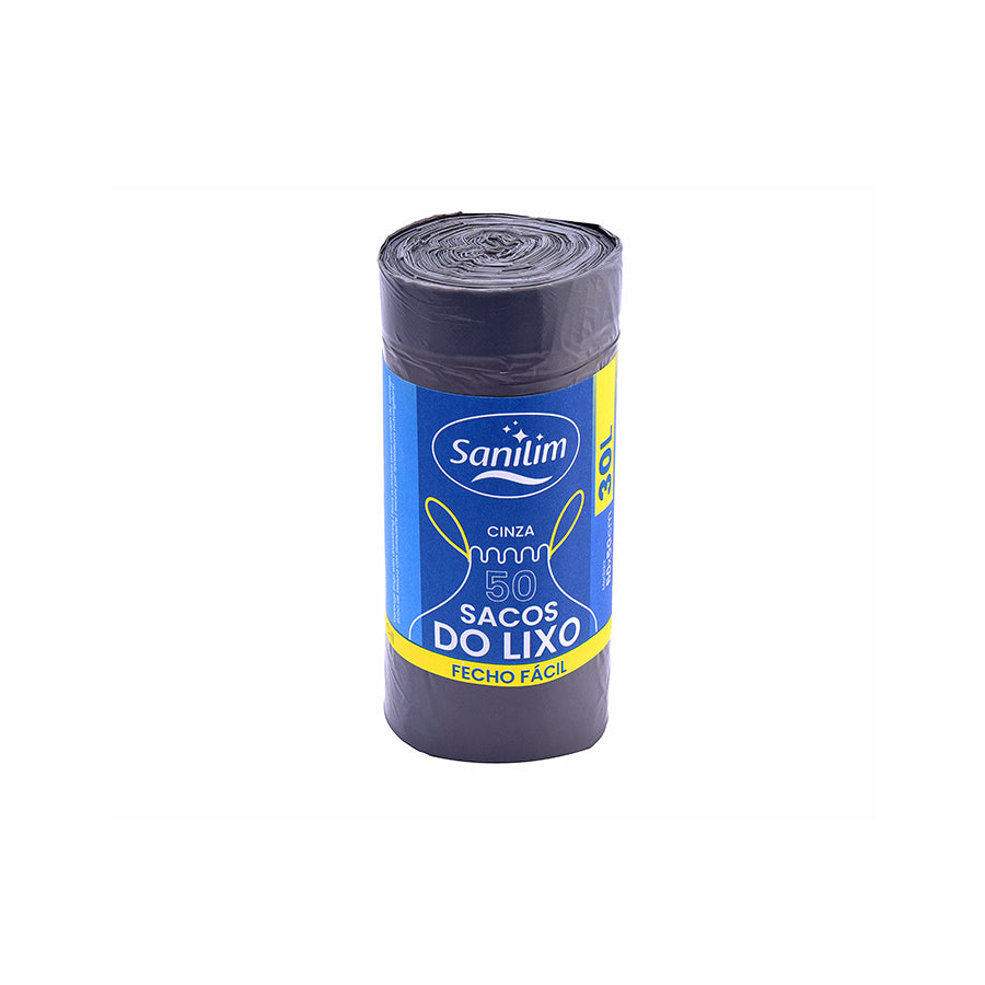 Sanilim Pack 50 Sacos do Lixo Fecho Fácil 30 L