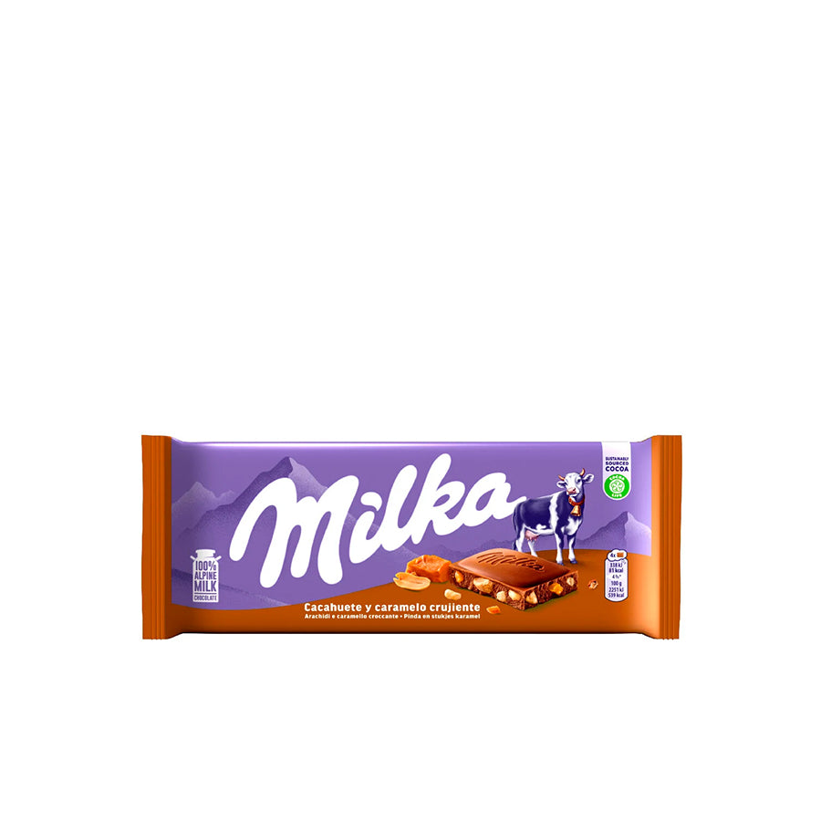 Milka Chocolate Amendoim e Caramelo 90 gr