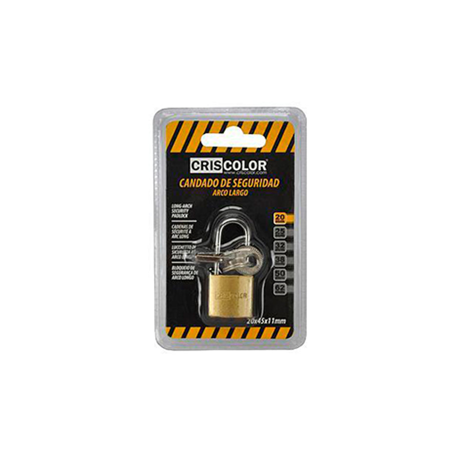 Cadeado de Segurança Arco Largo 20 x 45 mm