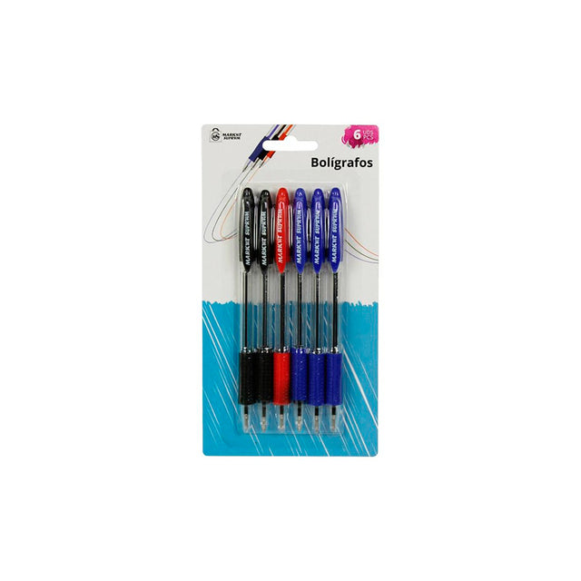 Pack 6 Esferográficas 1 mm