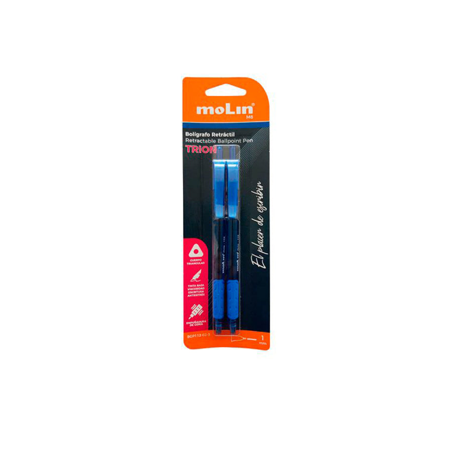 Molin Pack 2 Esferográficas Retráteis 1 mm