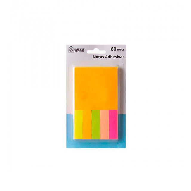 Pack 60 Notas Adesivas Neon
