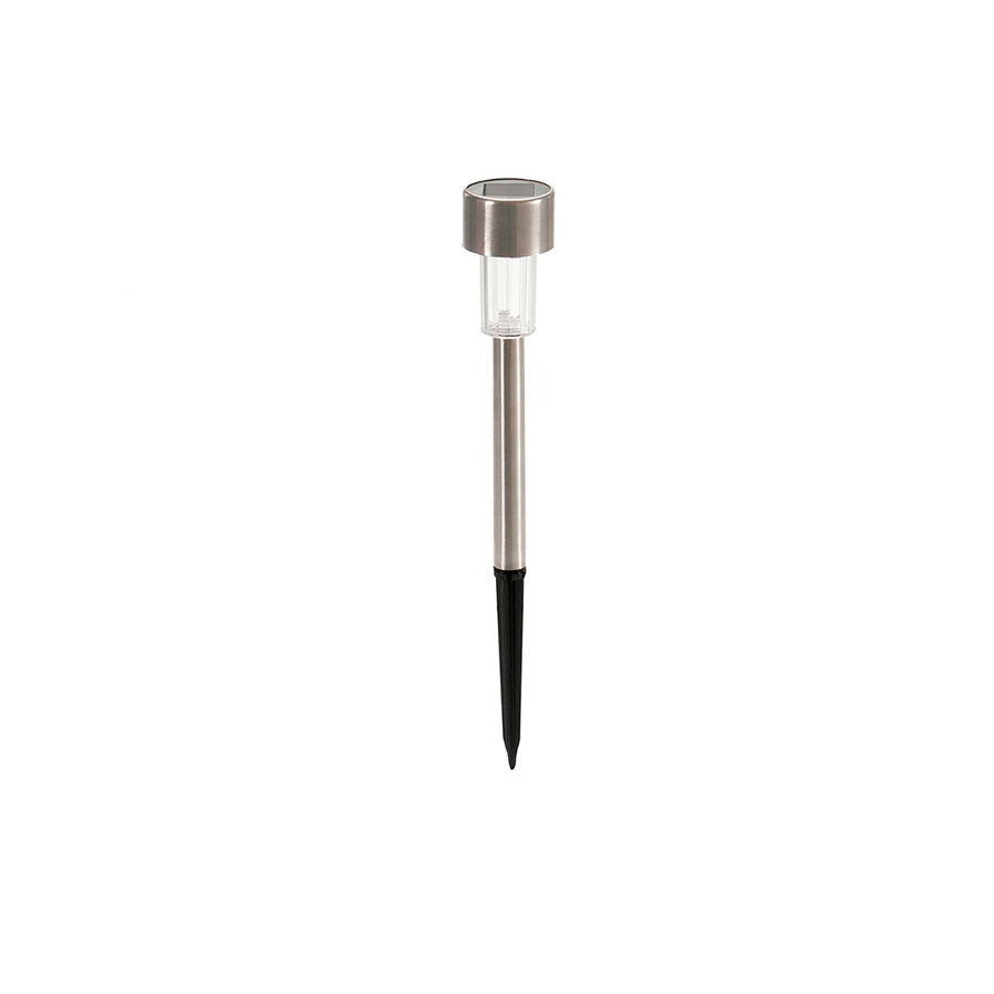 Candeeiro Solar Plástico Aço Inox 31 cm