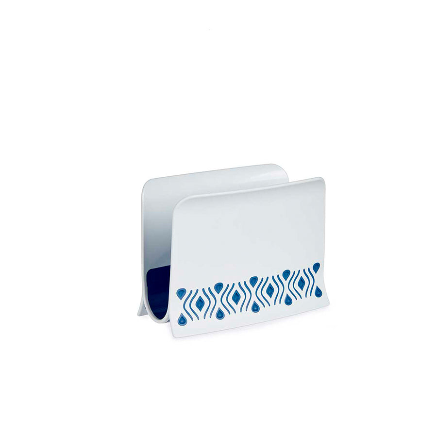 Porta Guardanapos em Plástico Azul Tosca