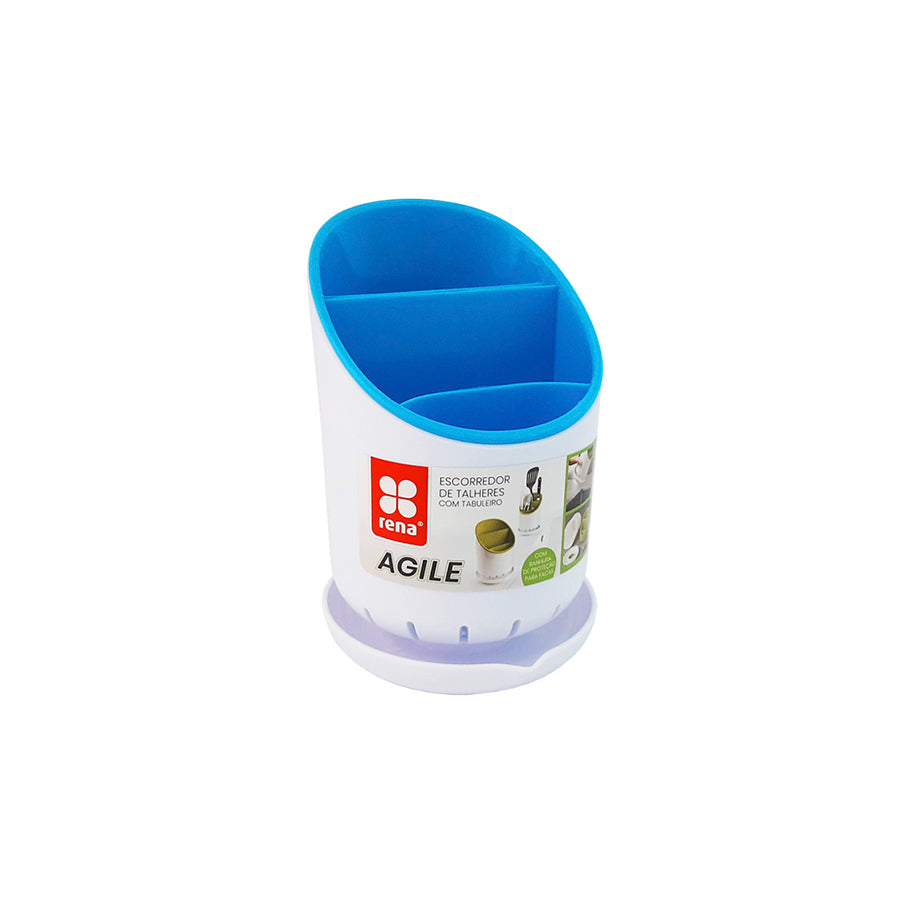 Rena Escorredor de Talheres com Tabuleiro Agile 13 x 13 x 19 cm