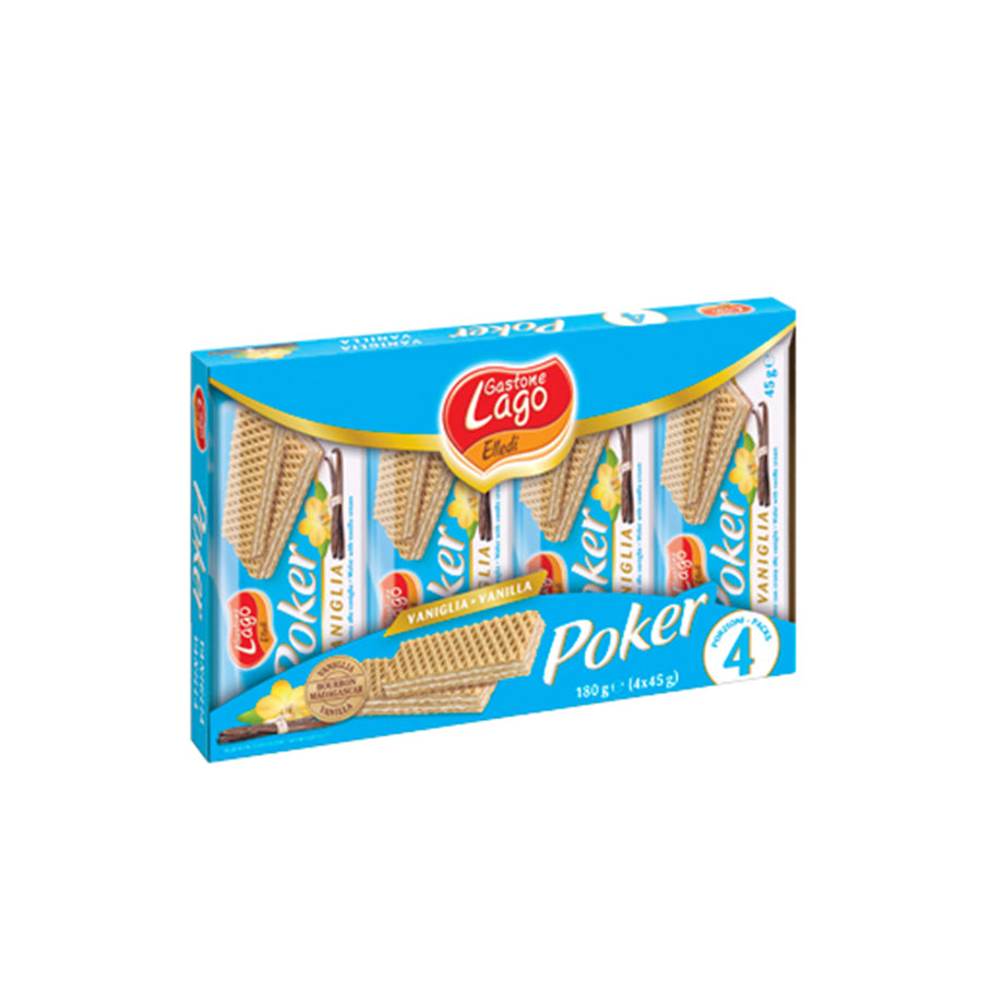 Poker Bolacha Wafer Baunilha 180 gr