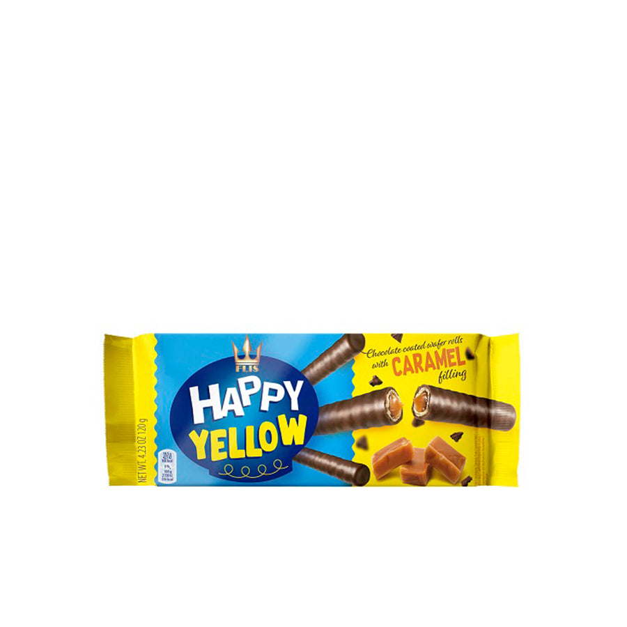 Happy Yellow Rolls Chocolate com Recheio Caramelo 120 gr