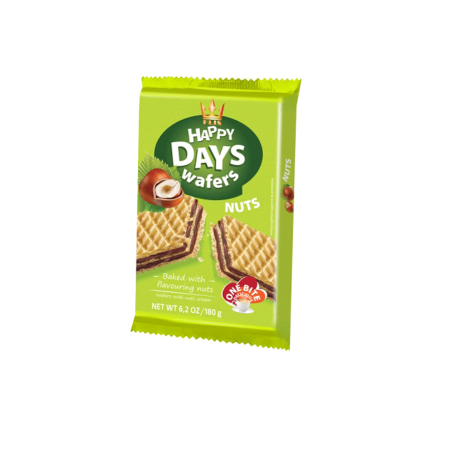 Happy Days Wafers Avelã 180 gr