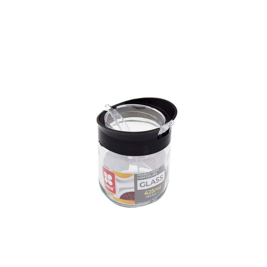 Frasco Vidro com Colher 425 ml