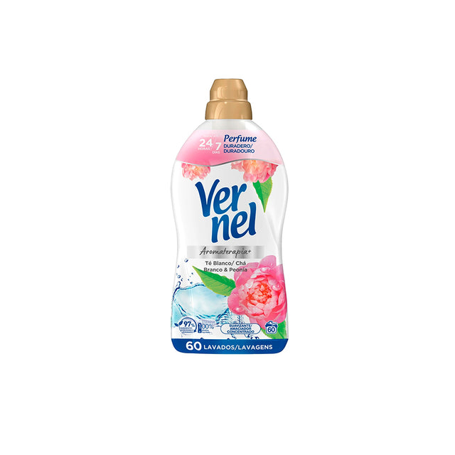 Vernel Amaciador Roupa Chá Branco e Peónia 60 Doses