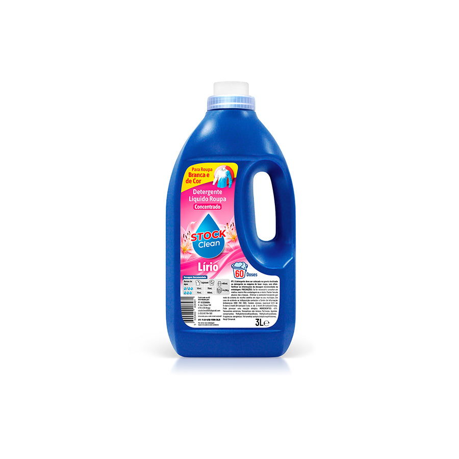 Stock Clean Detergente Máquina Roupa Líquido Lírio 60 Doses