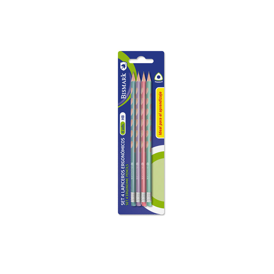 Bismark Pack 4 Lápis Ergonómicos