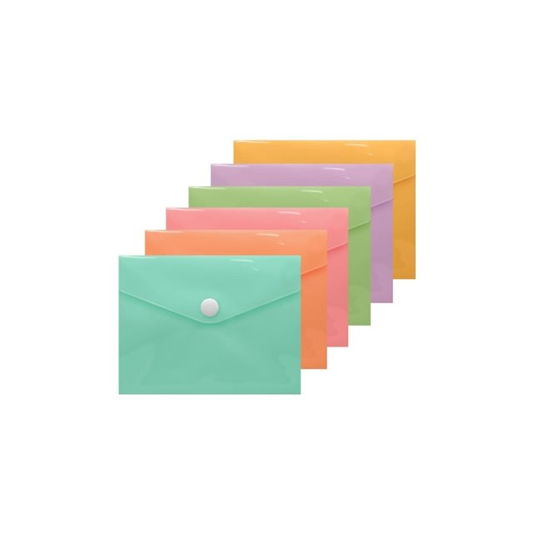 Envelope PP Bismark com Botão A6 Pastel