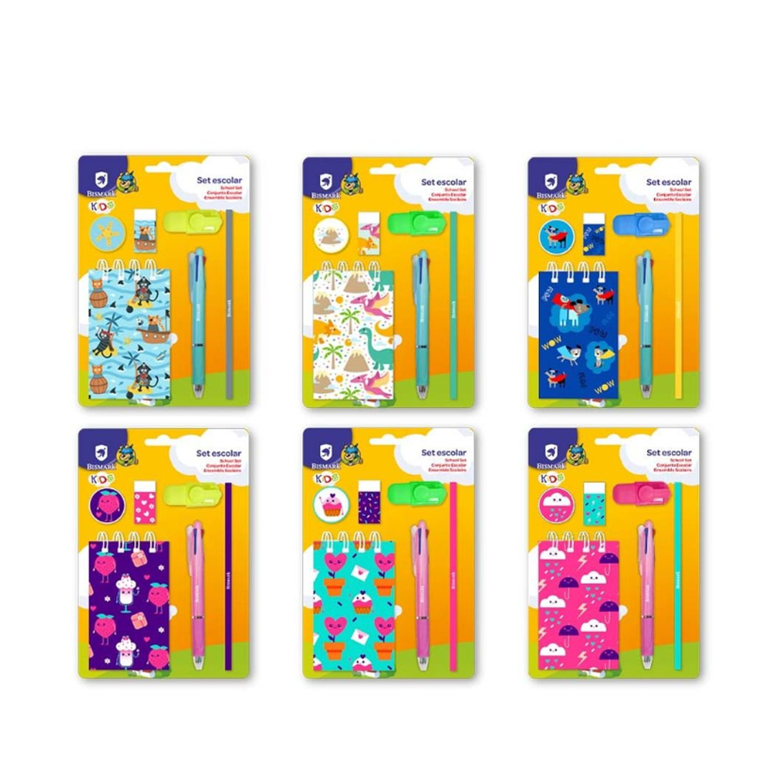Conjunto Escolar Infantil 6 Peças