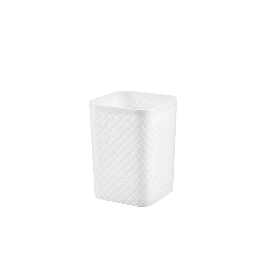 Balde do Lixo Quadrado Branco 19 x 19 cm