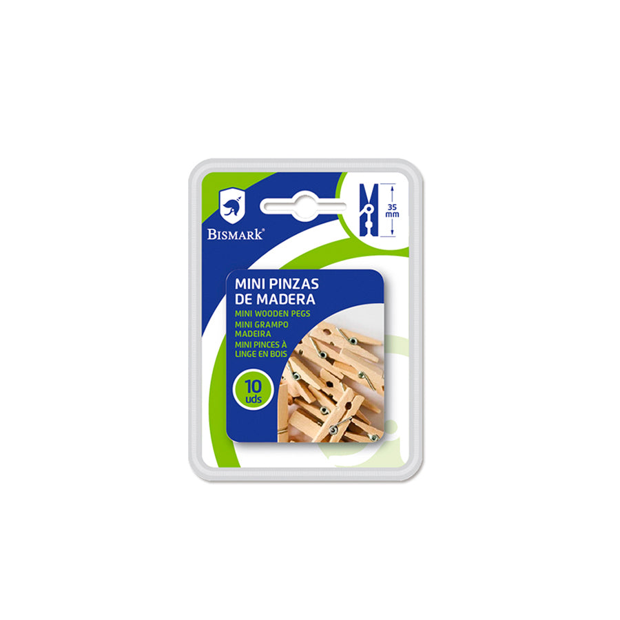 Bismark Pack 10 Mini Molas de Madeira 35 mm