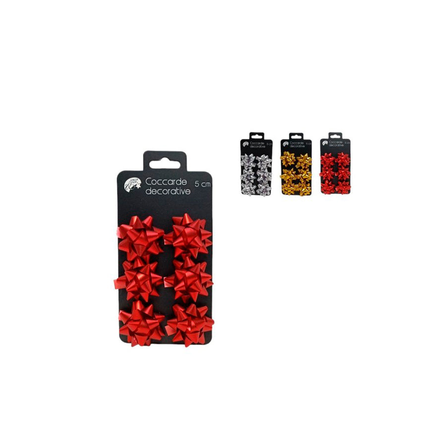 Pack 6 Laços de Natal 6 cm