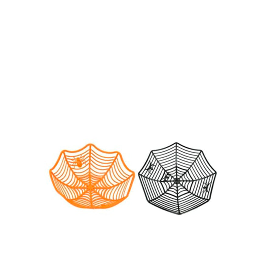 Halloween Cesta Plástica Teia de Aranha 20 cm