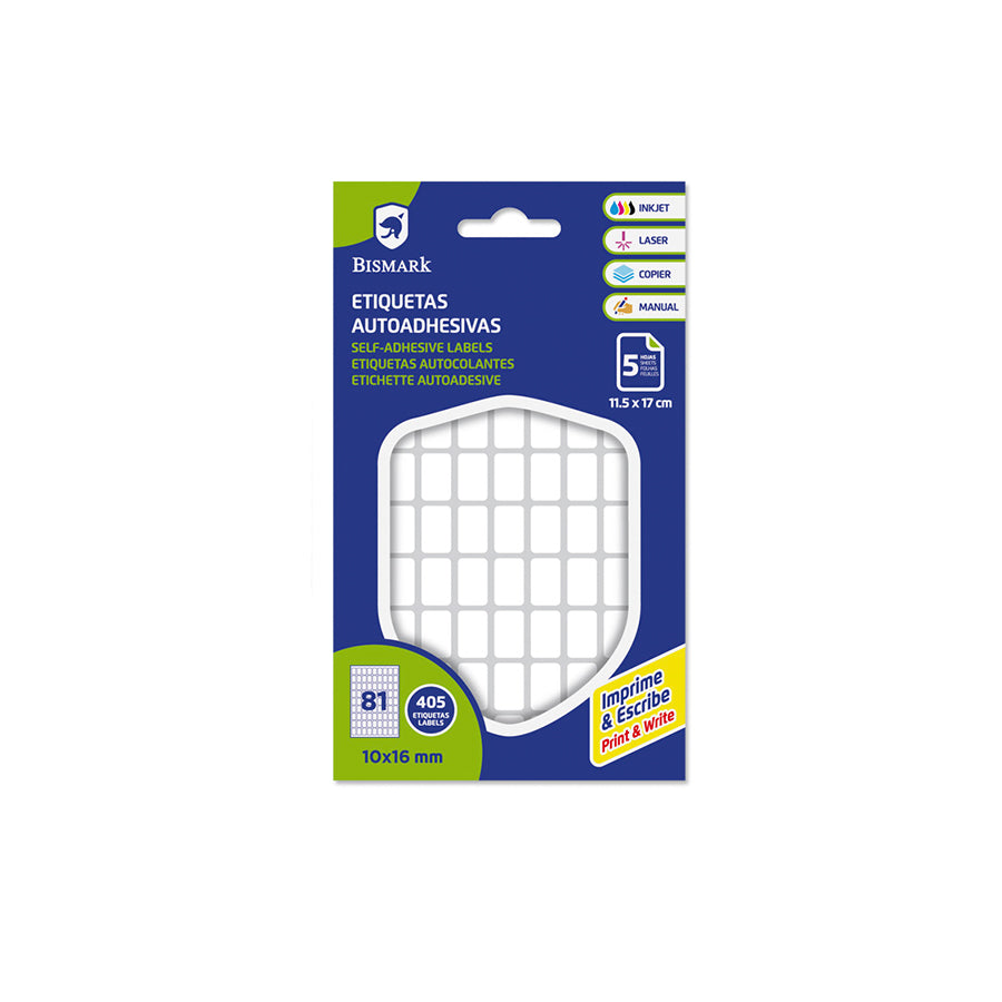 Bismark Pack 405 Etiquetas Autocolantes 10 x 16 mm