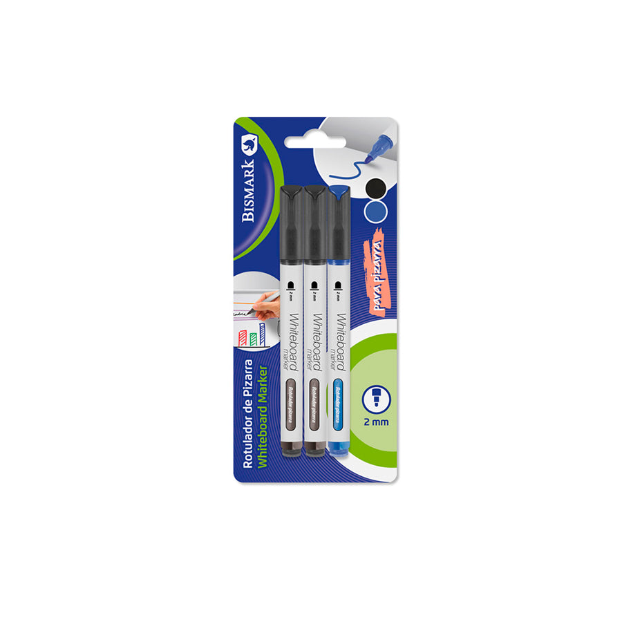 Bismark Pack 3 Marcadores de Quadro Branco