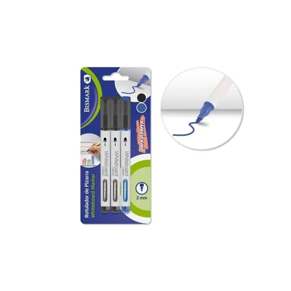 Pack 3 Marcadores para Quadro Ponta Redonda