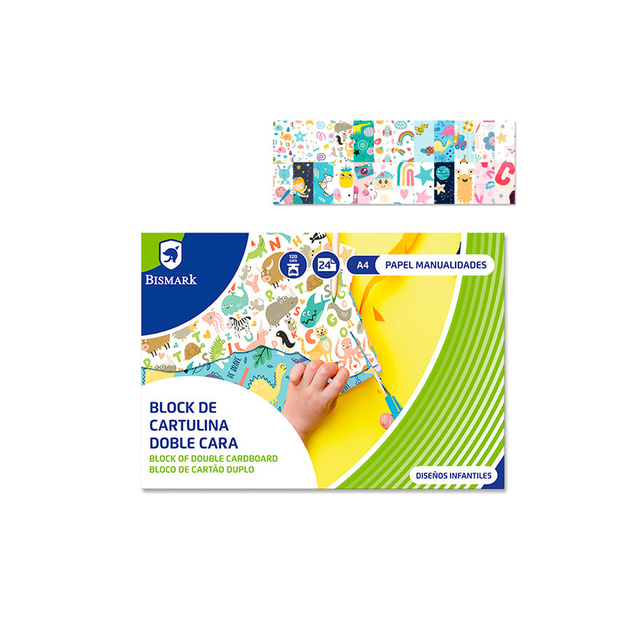 Bismark Bloco de Cartolinas com Desenhos Infantis A4 24 Folhas