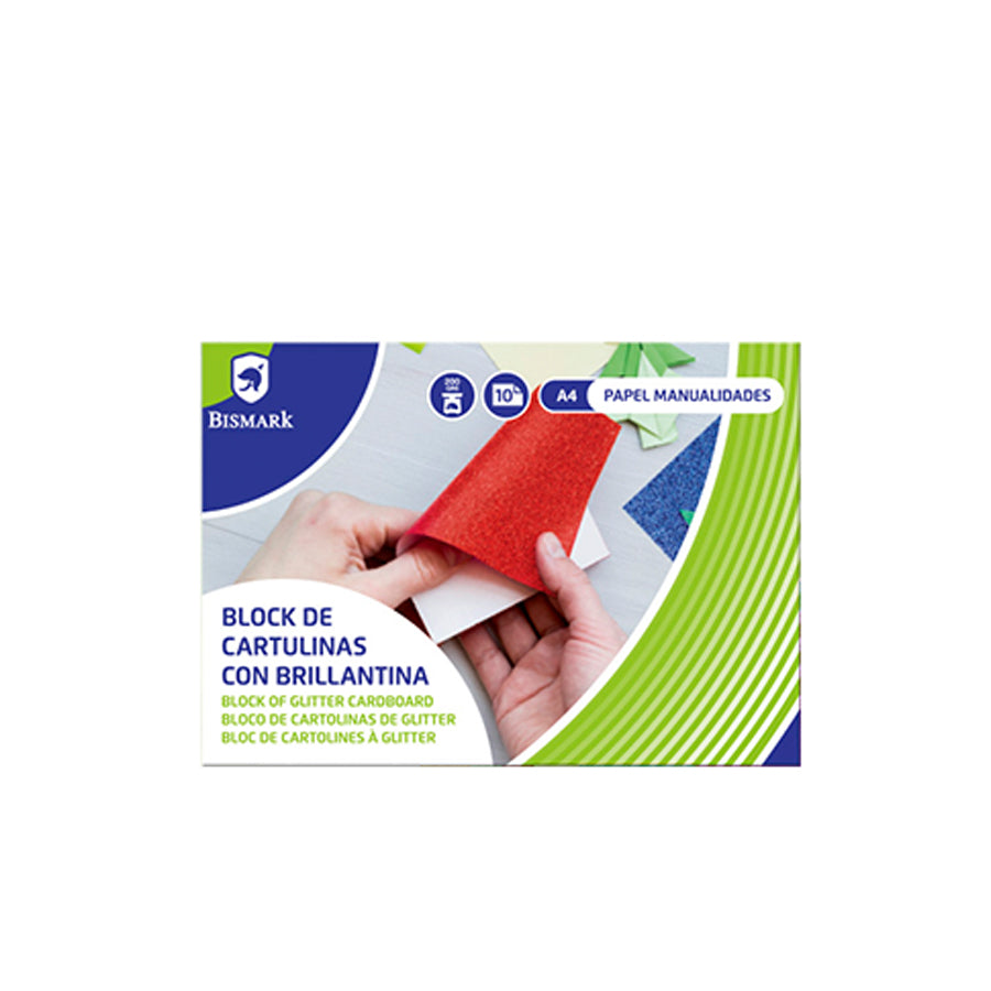 Bismark Bloco de Cartolinas com Glitter 10 Folhas