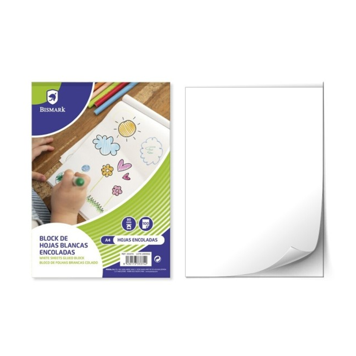 Bloco 100 Folhas Brancas A4 80 g