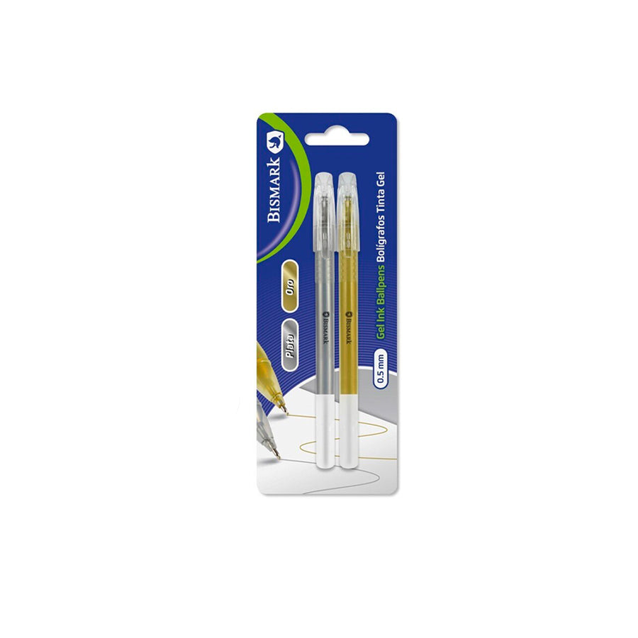 Bismark Pack 2 Esferográficas Dourada e Cinza 0.5 mm