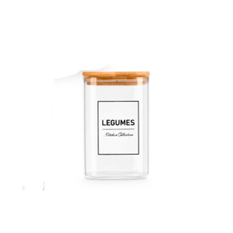 Frasco para Legumes com Tampa de Bambu 1,2 L