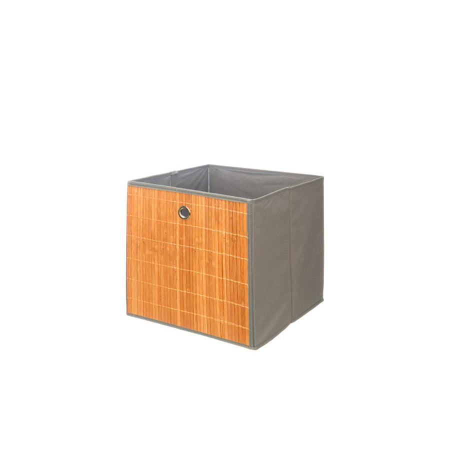 Caixa Organizadora Dobrável Bambu Cinzenta 32 x 33 cm