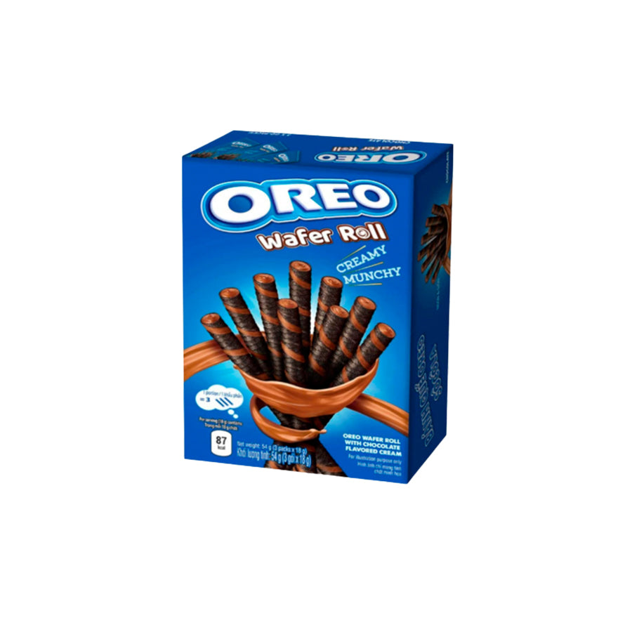 Oreo Bolacha Wafer Roll Chocolate 3 x 18 gr